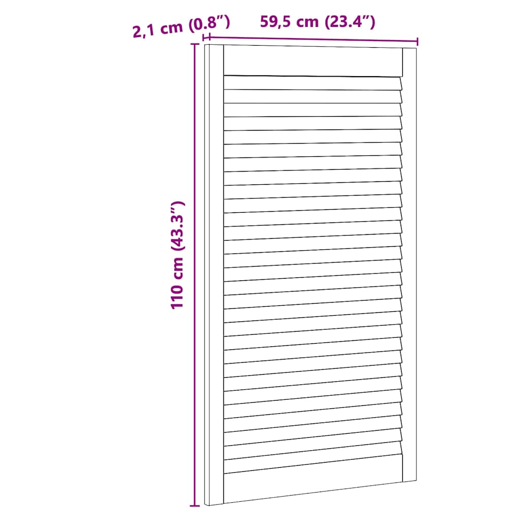 Porta per Armadio Naturale 140.5 x 2 x 59.5 cm Pino massello