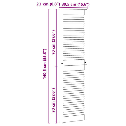 Porta per Armadio 2 pcs Naturale 140,5 x 2,1 x 39,5 cm