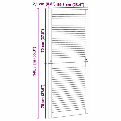 Porta per Armadio Naturale 140.5 x 2 x 59.5 cm Pino massello