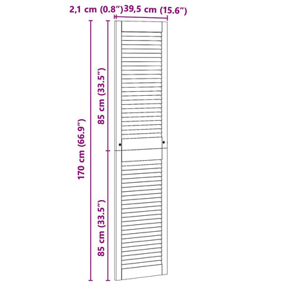 Porta per Armadio Naturale 140.5 x 2 x 59.5 cm Pino massello