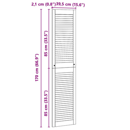 Porta per Armadio con porta 2 pcs Naturale 170 x 2,1 x 39,5 cm