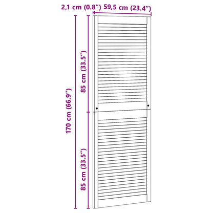 Porta per Armadio con porta 2 pcs Naturale 170 x 2,1 x 59,5 cm | homemem39