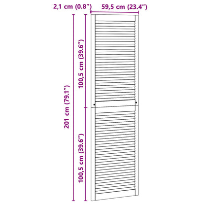 Porta per Armadio con porta 2 pcs Naturale 201 x 2,1 x 59,5 cm | homemem39