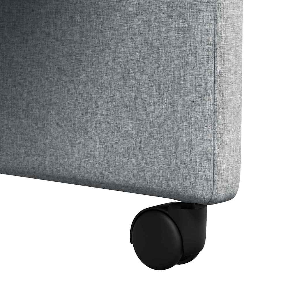 Sedie da Pranzo con Ruote 2 pcs Grigio chiaro 57 x 66 x 94 cm