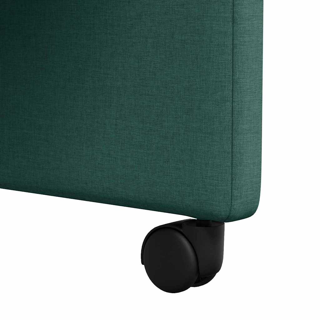Sedie da Pranzo con Ruote 2 pcs Verde Scuro 57 x 66 x 94 cm