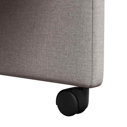 Sedie da Pranzo con Ruote 2 pcs Talpa 57 x 66 x 94 cm Tessuto