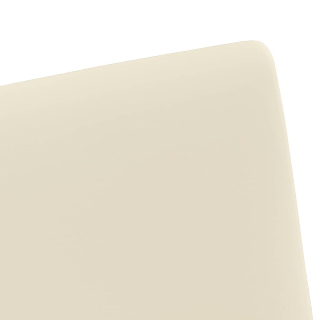 Sedie da Pranzo con Ruote con ruote 2 pcs Crema 57 x 66 x 94 cm