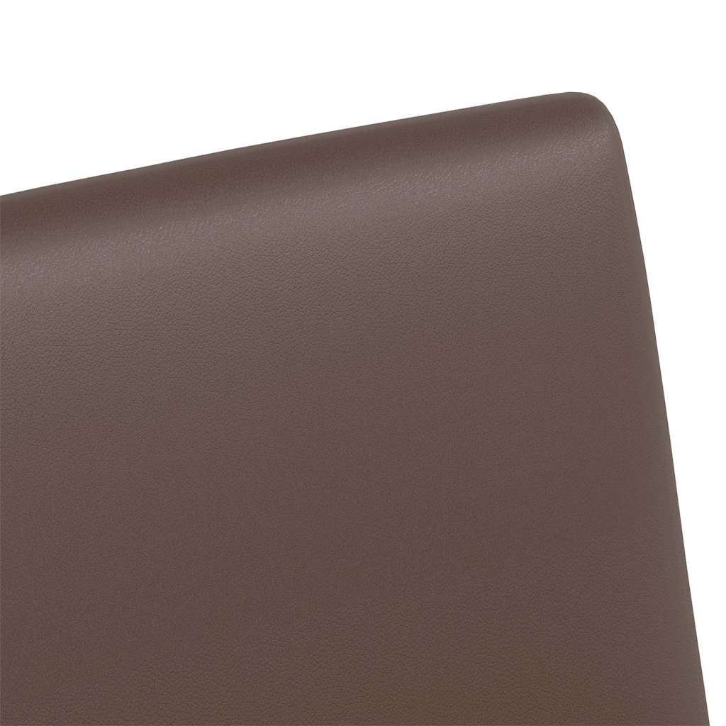 Sedie da Pranzo con Ruote 2 pcs Marrone 57 x 66 x 94 cm