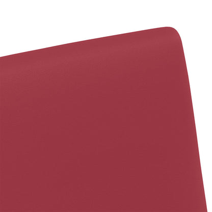 Sedie da Pranzo con Ruote 2 pcs Rosso vino 57 x 66 x 94 cm