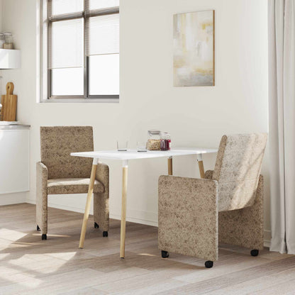 Sedie da Pranzo con Ruote 2 pcs Grigio chiaro 57 x 66 x 94 cm | homemem39