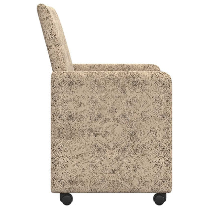 Sedie da Pranzo con Ruote 2 pcs Grigio chiaro 57 x 66 x 94 cm