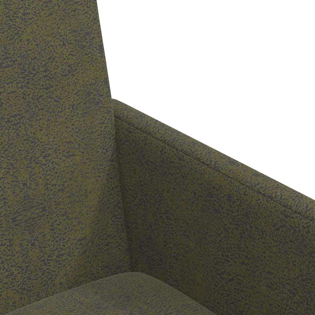 Sedie da Pranzo con Ruote 2 pcs Verde militare 57 x 66 x 94 cm