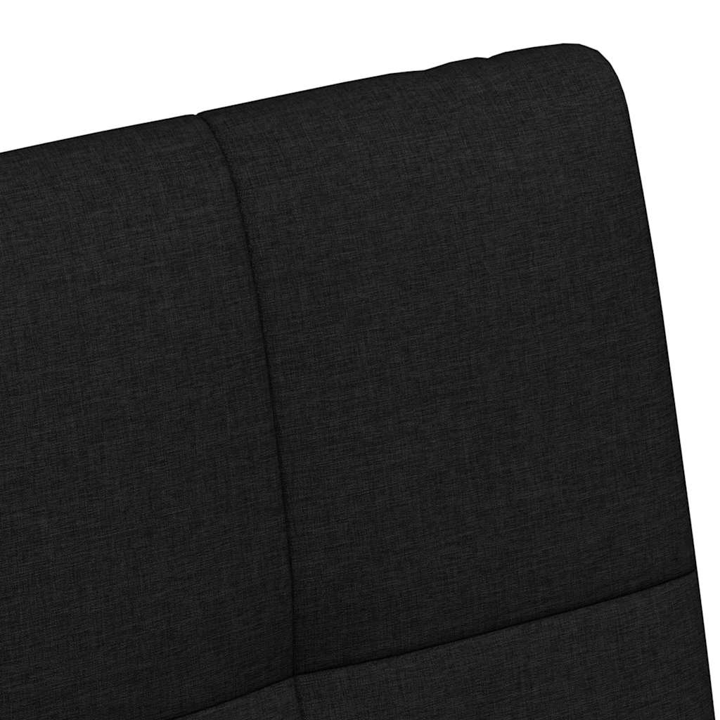 Sedie da Pranzo con Ruote 2 pcs Nero 58 x 65 x 94 cm Tessuto