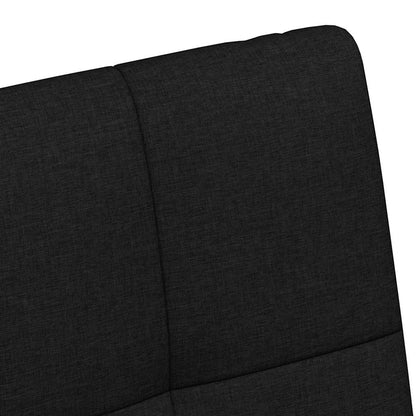 Sedie da Pranzo con Ruote 2 pcs Nero 58 x 65 x 94 cm Tessuto