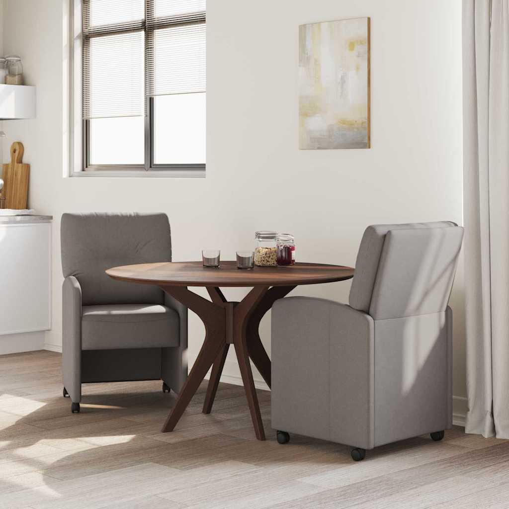 Sedie da Pranzo con Ruote 2 pcs Talpa 57 x 67 x 95 cm Tessuto