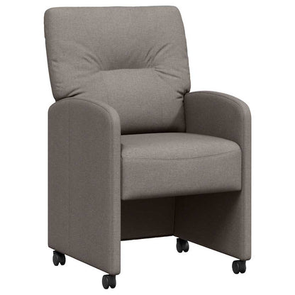 Sedie da Pranzo con Ruote 2 pcs Talpa 57 x 67 x 95 cm Tessuto