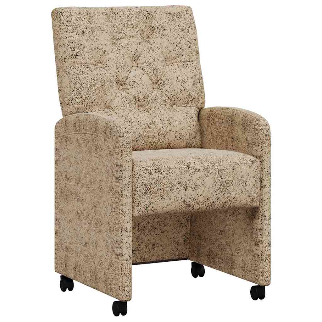 Sedie da Pranzo con Ruote 2 pcs Grigio chiaro 58 x 67 x 97 cm