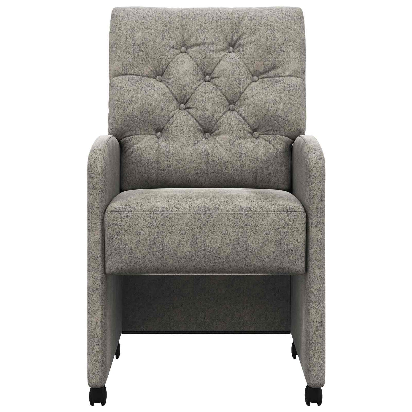 Sedie da Pranzo con Ruote 2 pcs Grigio chiaro 58 x 67 x 97 cm | homemem39