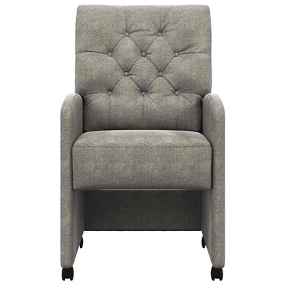 Sedie da Pranzo con Ruote 2 pcs Grigio chiaro 58 x 67 x 97 cm | homemem39