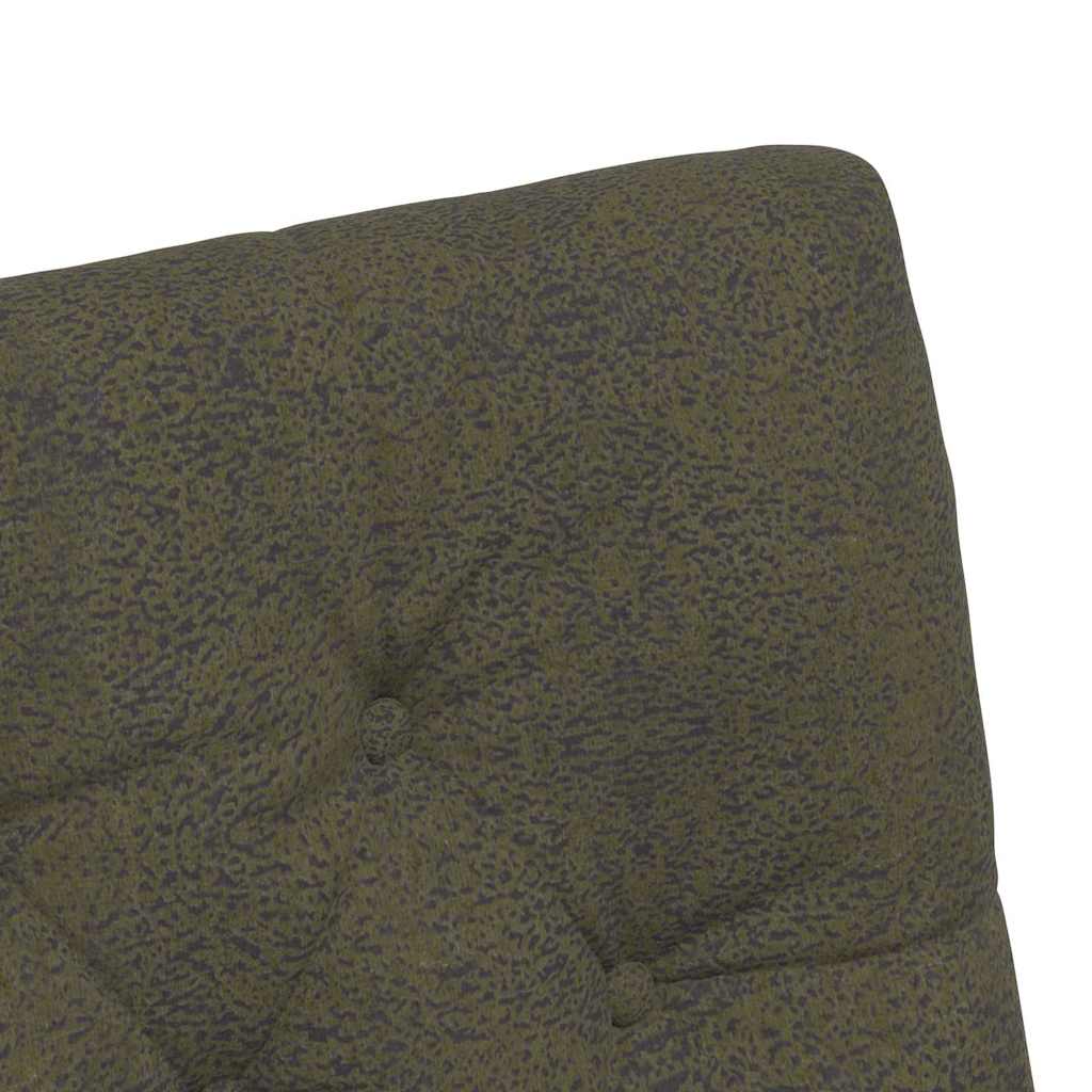 Sedie da Pranzo con Ruote 2 pcs Verde militare 58 x 67 x 97 cm