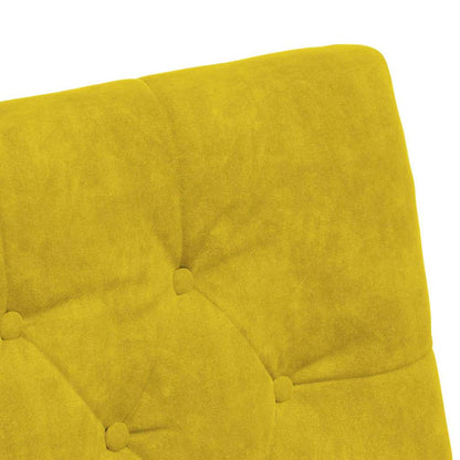 Sedie da Pranzo con Ruote 2 pcs Giallo 58 x 67 x 97 cm Velluto