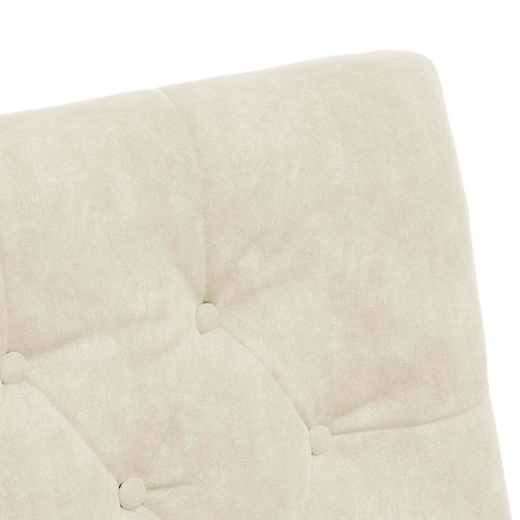 Sedie da Pranzo con Ruote 2 pcs Crema 58 x 67 x 97 cm Velluto