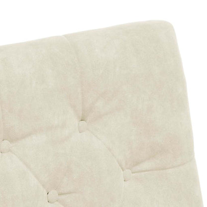 Sedie da Pranzo con Ruote 2 pcs Crema 58 x 67 x 97 cm Velluto