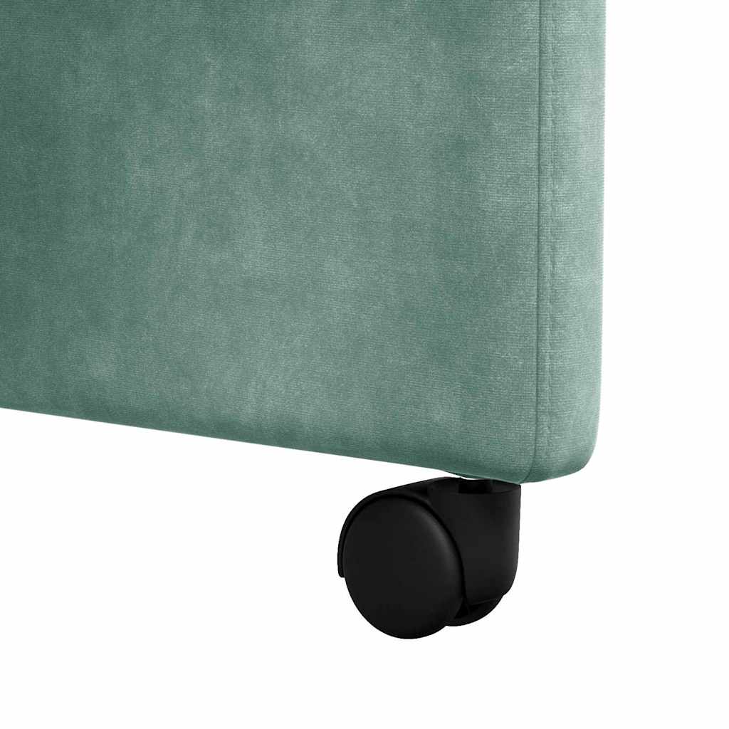 Sedie da Pranzo con Ruote 2 pcs verde mare 58 x 67 x 97 cm