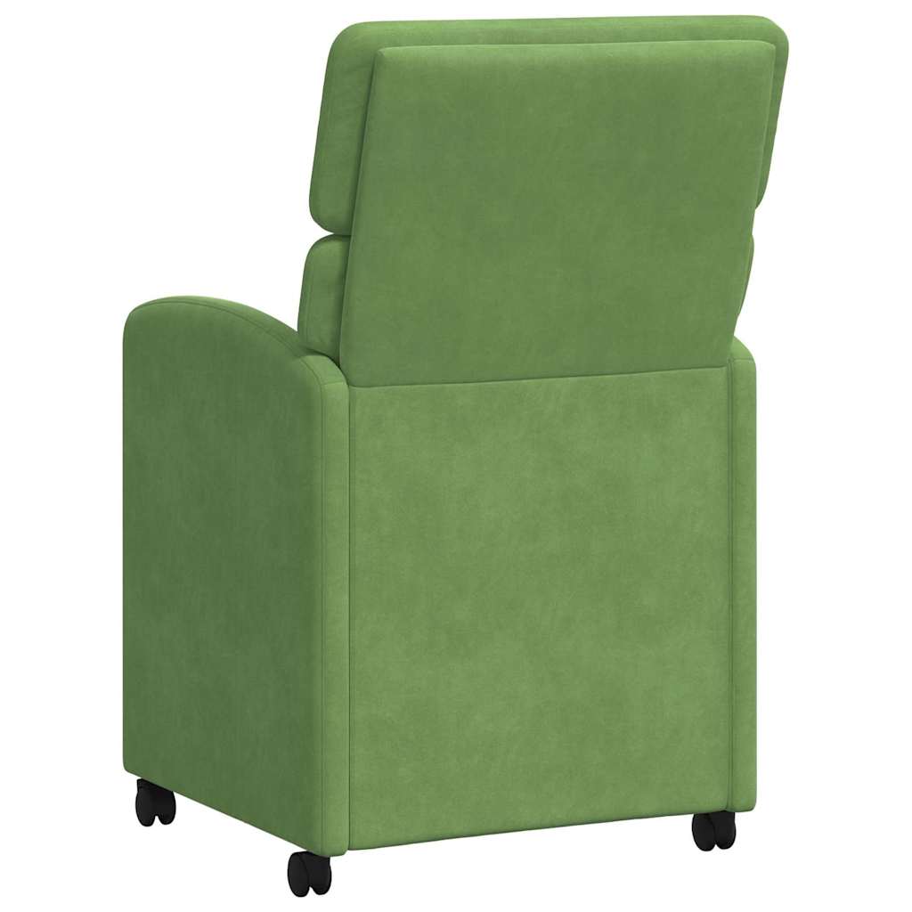 Sedie da Pranzo con Ruote 2 pcs Verde chiaro 58 x 65 x 98 cm