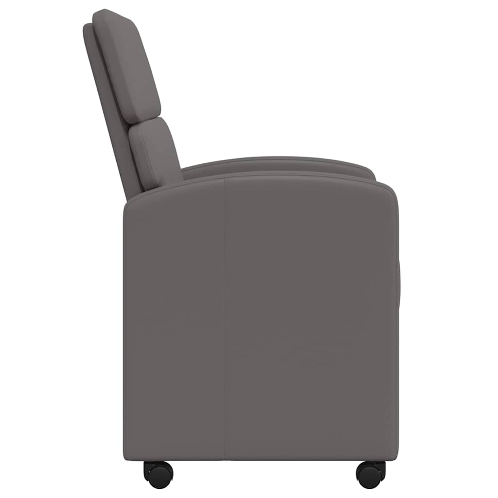 Sedie da Pranzo con Ruote 2 pcs Grigio 58 x 65 x 98 cm