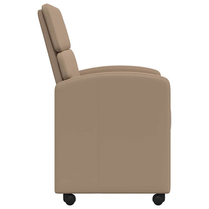 Sedie da Pranzo con Ruote 2 pcs Cappuccino 58 x 65 x 98 cm