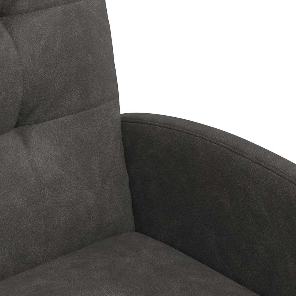 Sedie da Pranzo con Ruote con ruote 2 pcs Nero 58 x 67 x 97 cm