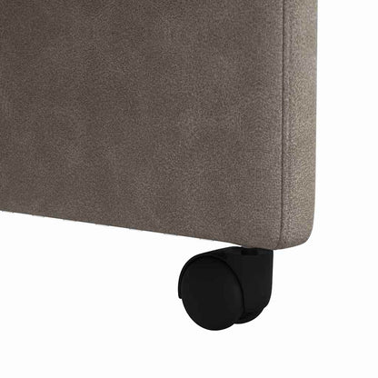 Sedie da Pranzo con Ruote 2 pcs Grigio 58 x 67 x 97 cm