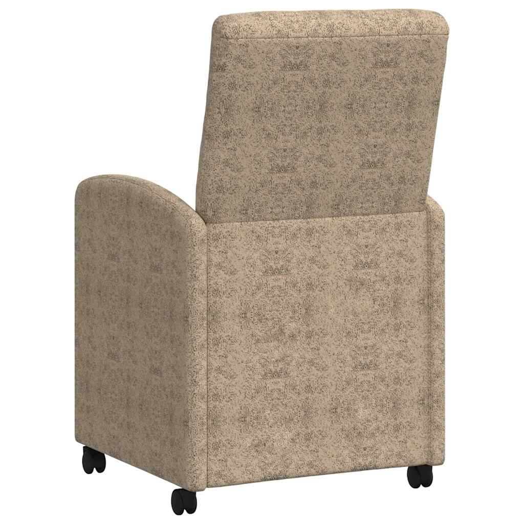 Sedie da Pranzo con Ruote 2 pcs Grigio chiaro 58 x 67 x 97 cm