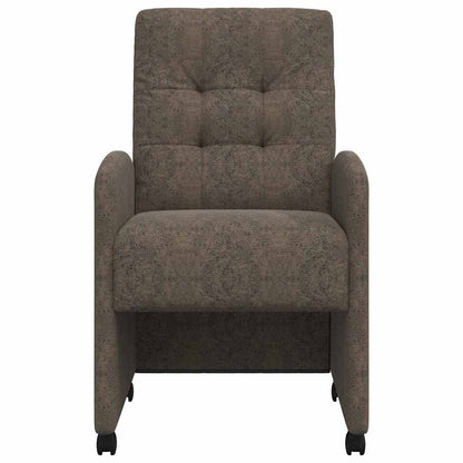 Sedie da Pranzo con Ruote 2 pcs Grigio scuro 58 x 67 x 97 cm