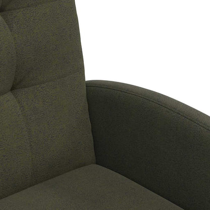 Sedie da Pranzo con Ruote 2 pcs Verde militare 58 x 67 x 97 cm