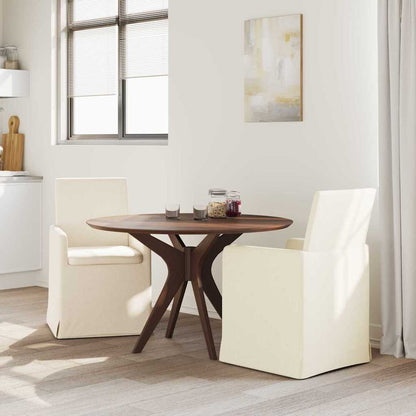 Sedie da pranzo con ruote 2 pcs Beige 57 x 67 x 95 cm Tela