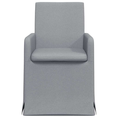 Sedie da pranzo 2 pcs Grigio chiaro 57 x 67 x 95 cm Tessuto
