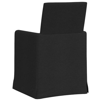 Sedie da pranzo 2 pcs Nero 57 x 67 x 95 cm Tessuto