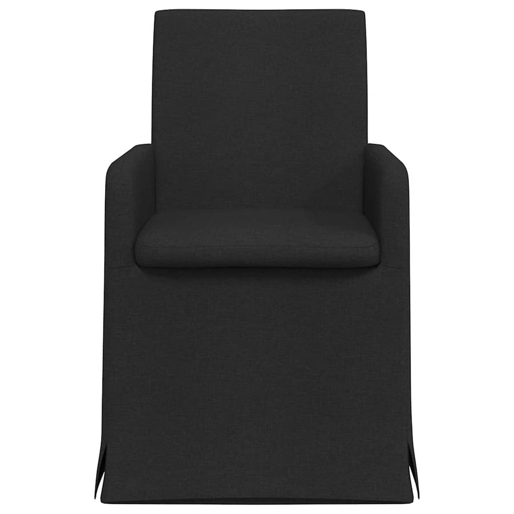 Sedie da pranzo 2 pcs Nero 57 x 67 x 95 cm Tessuto