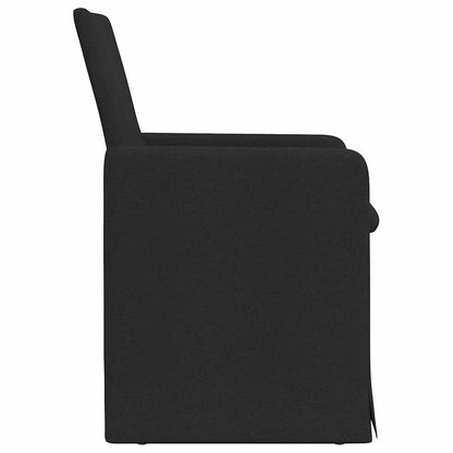 Sedie da pranzo 2 pcs Nero 57 x 67 x 95 cm Tessuto