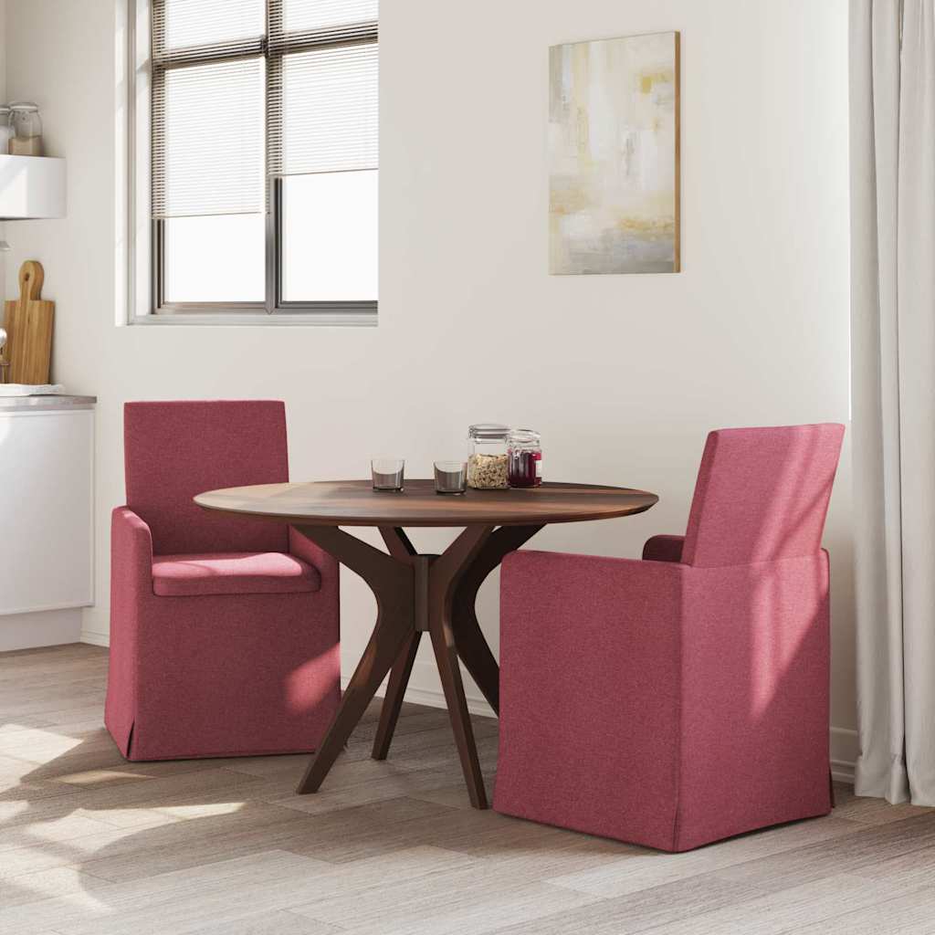 Sedie da pranzo 2 pcs Rosso vino 57 x 67 x 95 cm Tessuto
