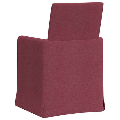 Sedie da pranzo 2 pcs Rosso vino 57 x 67 x 95 cm Tessuto
