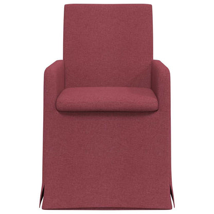 Sedie da pranzo 2 pcs Rosso vino 57 x 67 x 95 cm Tessuto