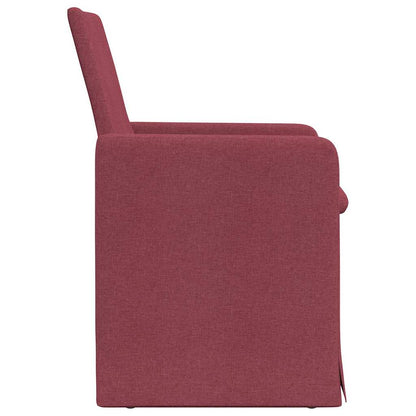 Sedie da pranzo 2 pcs Rosso vino 57 x 67 x 95 cm Tessuto