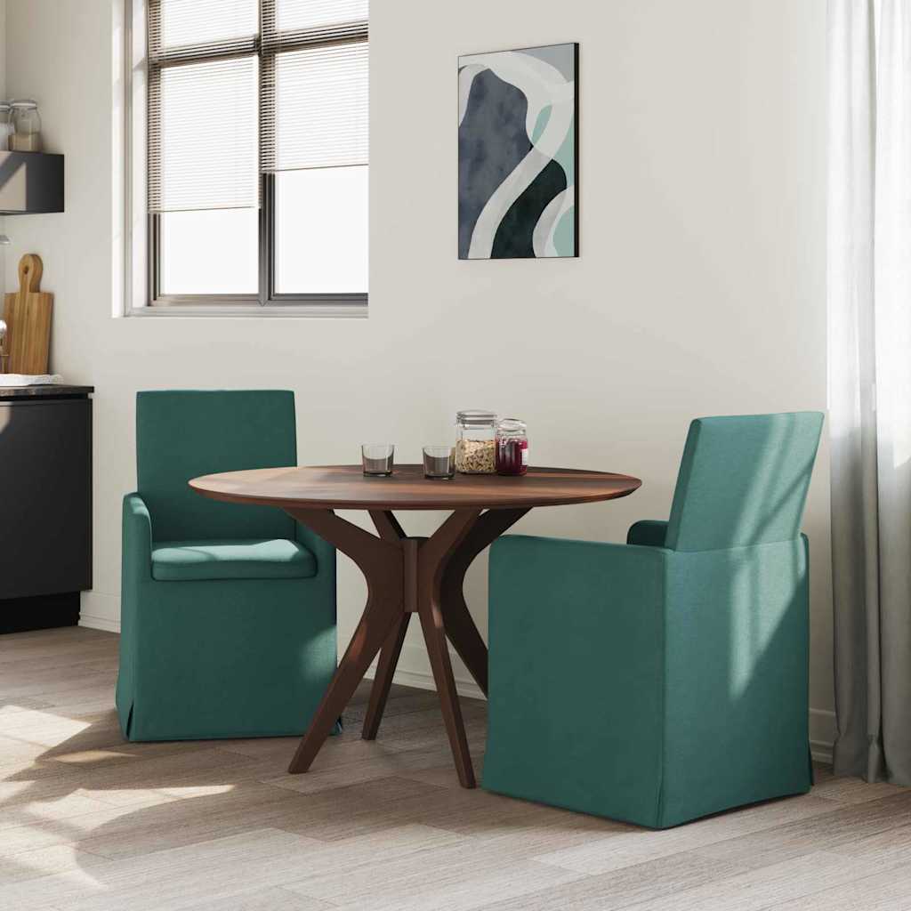 Sedie da pranzo 2 pcs Verde scuro 57 x 67 x 95 cm Tessuto