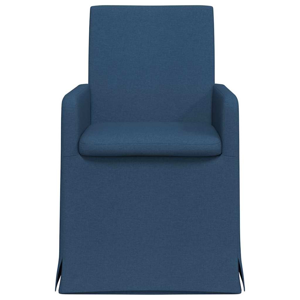 Sedie da pranzo 2 pcs Blu 57 x 67 x 95 cm Tessuto