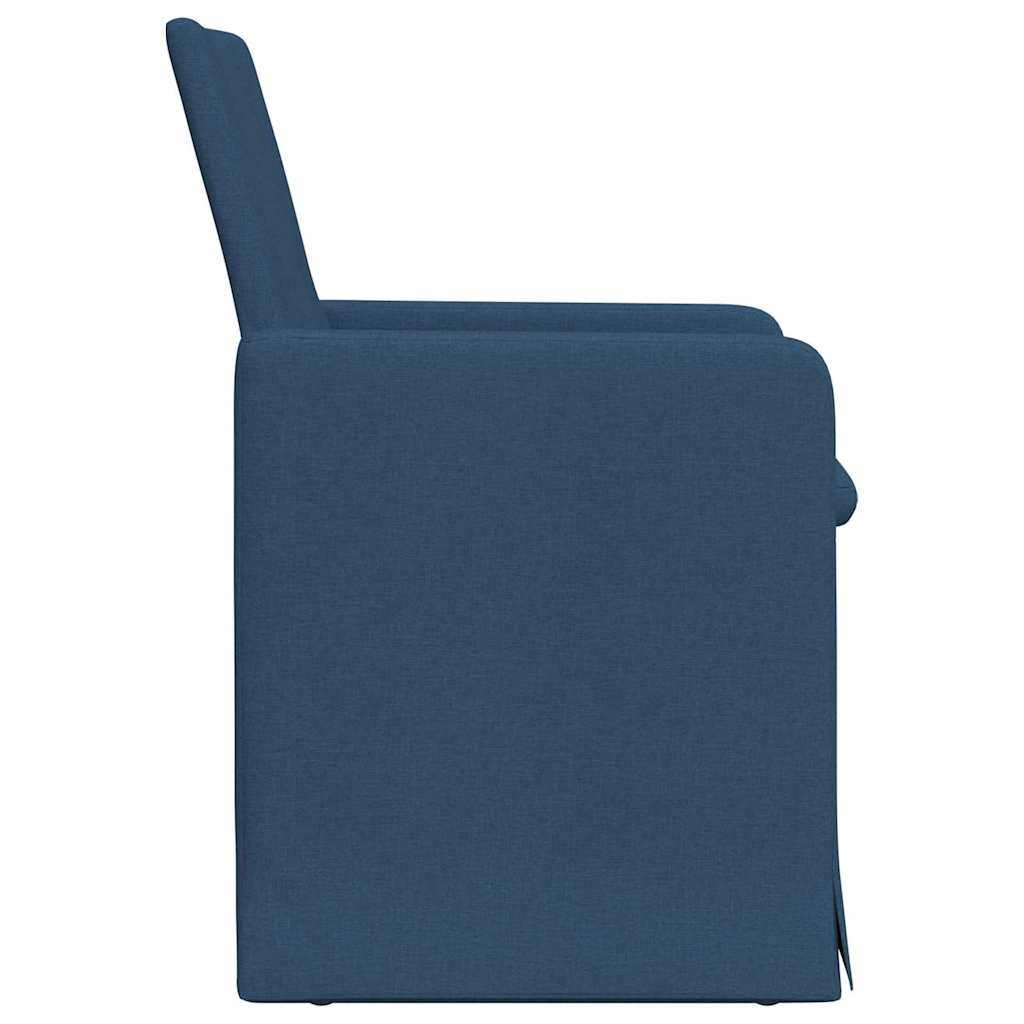 Sedie da pranzo 2 pcs Blu 57 x 67 x 95 cm Tessuto