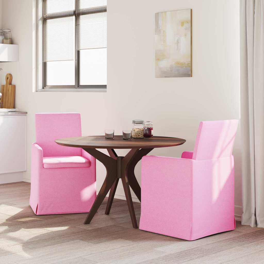 Sedie da pranzo 2 pcs Rosa 57 x 67 x 95 cm Tessuto