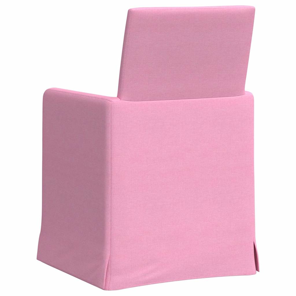 Sedie da pranzo 2 pcs Rosa 57 x 67 x 95 cm Tessuto